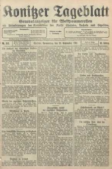 Konitzer Tageblatt.Amtliches Publikations=Organ, nr218