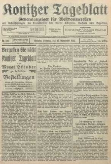 Konitzer Tageblatt.Amtliches Publikations=Organ, nr222
