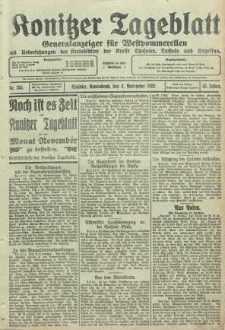 Konitzer Tageblatt.Amtliches Publikations=Organ, nr255