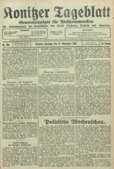 Konitzer Tageblatt.Amtliches Publikations=Organ, nr262