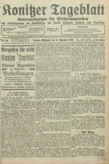 Konitzer Tageblatt.Amtliches Publikations=Organ, nr270