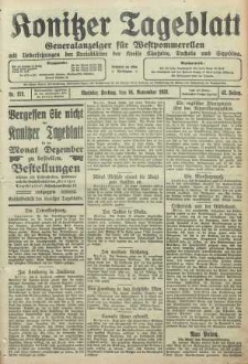 Konitzer Tageblatt.Amtliches Publikations=Organ, nr272