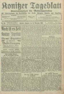 Konitzer Tageblatt.Amtliches Publikations=Organ, nr275