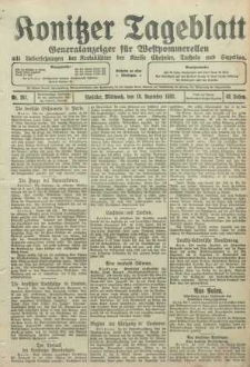 Konitzer Tageblatt.Amtliches Publikations=Organ, nr287