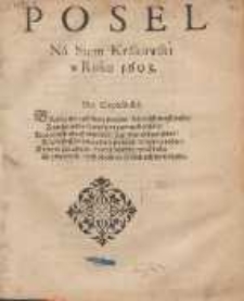Posel Na Siem Krakowski w Roku 1603