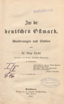 Aus der deutschen Ostmark