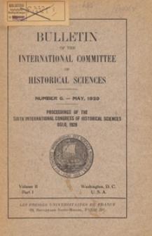 VI-e Congr&egrave;s international des sciences historiques Oslo, 1928 : actes du Congr&egrave;s