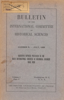 VI-e Congr&egrave;s international des sciences historiques, Oslo, 1928 : rapports pr&eacute;sent&eacute;s au Congr&egrave;s