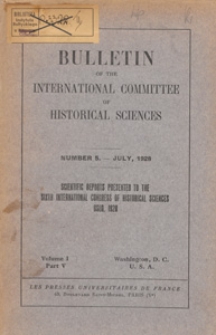 VI-e Congrès international des sciences historiques, Oslo, 1928 : rapports présentés au Congrès