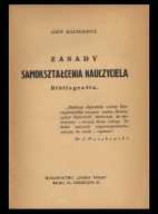 Zasady samokształcenia nauczyciela : bibliografia