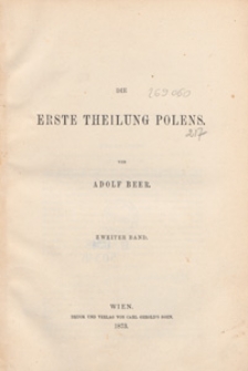 Die erste Theilung Polens. Bd. 2