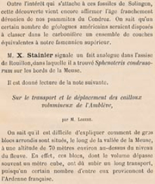Annales de la Société Geologique de Belgique. T. 18