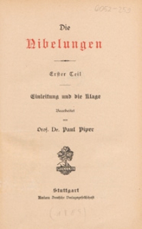Die Nibelungen. 1 T.