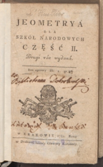 Jeometrya Dla Szkół Narodowych. Cz. 2