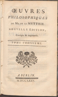 Oeuvres Philosophiques. T. 3
