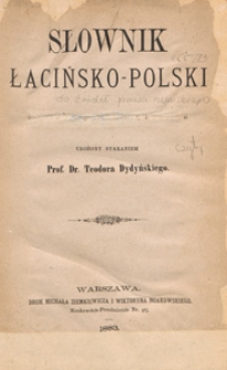 Słownik łacińsko-polski do źr&oacute;deł prawa rzymskiego