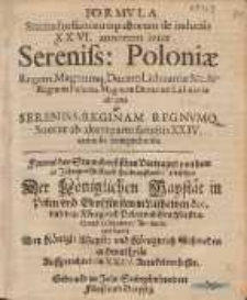 Formvla Stumsdorfianorum pactorum de induciis XXVI. annorum inter [...] Poloni&aelig; Regem, [...] [Et] [...] Reginam [...] Sueci&aelig; ab altera parte sancitis XXIV articulis comprehensa = Formul des Stumsdorffischen Vertrages von dem 26. Jaehrigen Still vnd Friedensstand, zwischen Der Koeniglichen Mayestet in Polen vnd Gro&szlig;fuersten in Litthawen [...] Vnd [...] Der Koenigl. Mayst. vnd Koenigreich Schweden anderntheils Auffgerichtet, in XXIV. Artickelverfasset.
