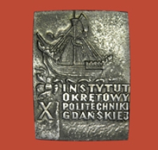 Plakietka wydana z okazji 10-lecia Instytutu Okrętowego