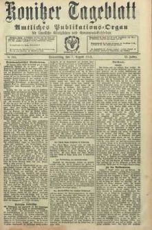 Konitzer Tageblatt.Amtliches Publikations=Organ, nr183