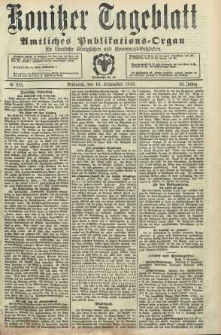 Konitzer Tageblatt.Amtliches Publikations=Organ, nr212