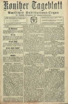 Konitzer Tageblatt.Amtliches Publikations=Organ, nr217