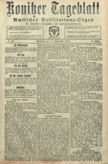 Konitzer Tageblatt.Amtliches Publikations=Organ, nr218