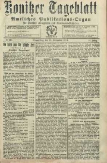 Konitzer Tageblatt.Amtliches Publikations=Organ, nr219