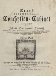 Neues systematisches Conchylien-Cabinet fortgesetzet durch Johann Hieronymus Chemnitz. Bd. 4