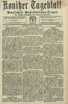 Konitzer Tageblatt.Amtliches Publikations=Organ, nr233