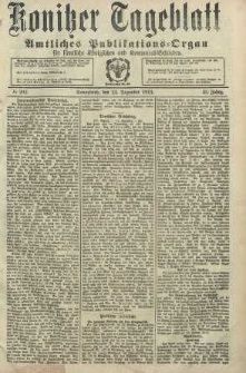 Konitzer Tageblatt.Amtliches Publikations=Organ, nr292