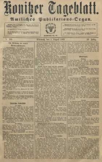 Konitzer Tageblatt.Amtliches Publikations=Organ, nr180