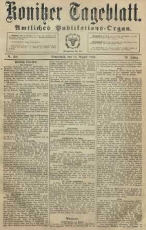Konitzer Tageblatt.Amtliches Publikations=Organ, nr189