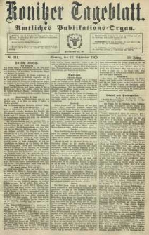 Konitzer Tageblatt.Amtliches Publikations=Organ, nr214