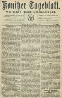 Konitzer Tageblatt.Amtliches Publikations=Organ, nr218