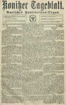 Konitzer Tageblatt.Amtliches Publikations=Organ, nr222
