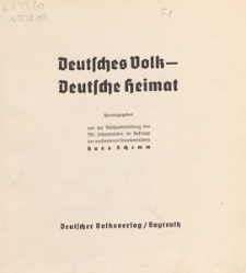 Deutsches Volk - Deutsche Heimat