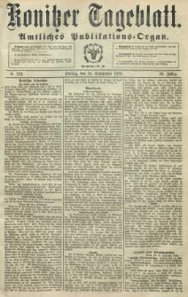 Konitzer Tageblatt.Amtliches Publikations=Organ, nr224