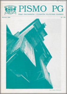 Pismo PG : pismo pracowników i studentów Politechniki Gdańskiej, 1994, nr 1 (Styczeń)