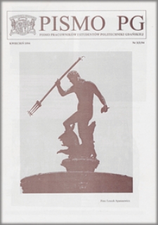 Pismo PG : pismo pracowników i studentów Politechniki Gdańskiej, 1994, nr 3 (Kwiecień)