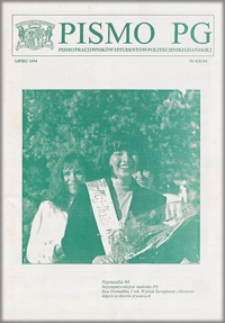 Pismo PG : pismo pracowników i studentów Politechniki Gdańskiej, 1994, nr 6 (Lipiec)
