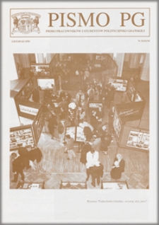 Pismo PG : pismo pracowników i studentów Politechniki Gdańskiej, 1994, nr 8 (Listopad)