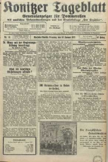 Konitzer Tageblatt.Amtliches Publikations=Organ, nr13