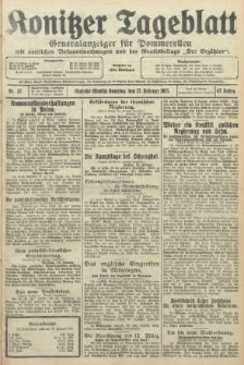Konitzer Tageblatt.Amtliches Publikations=Organ, nr47