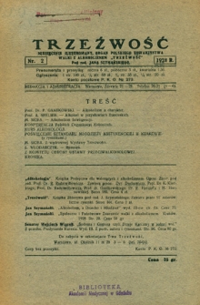 Trzeźwość : miesięcznik : organ Polskiego Towarzystwa Walki z Alkoholizmem "Trzeźwość" : 1928