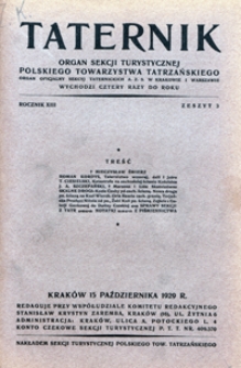 Taternik, 1929, nr 3
