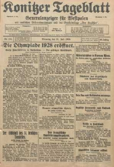 Konitzer Tageblatt.Amtliches Publikations=Organ, nr174