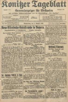 Konitzer Tageblatt.Amtliches Publikations=Organ, nr176