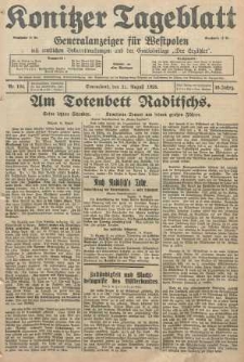 Konitzer Tageblatt.Amtliches Publikations=Organ, nr184