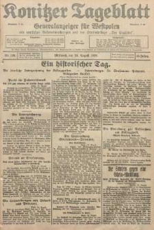 Konitzer Tageblatt.Amtliches Publikations=Organ, nr198