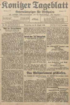 Konitzer Tageblatt.Amtliches Publikations=Organ, nr199